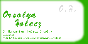 orsolya holecz business card